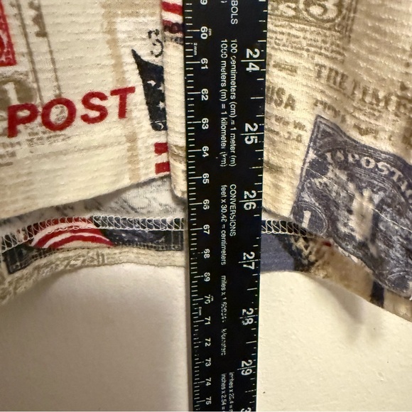 Patriotic Print Men's Polo Shirt Size Medium American Summer Collared - Picture 8 of 11